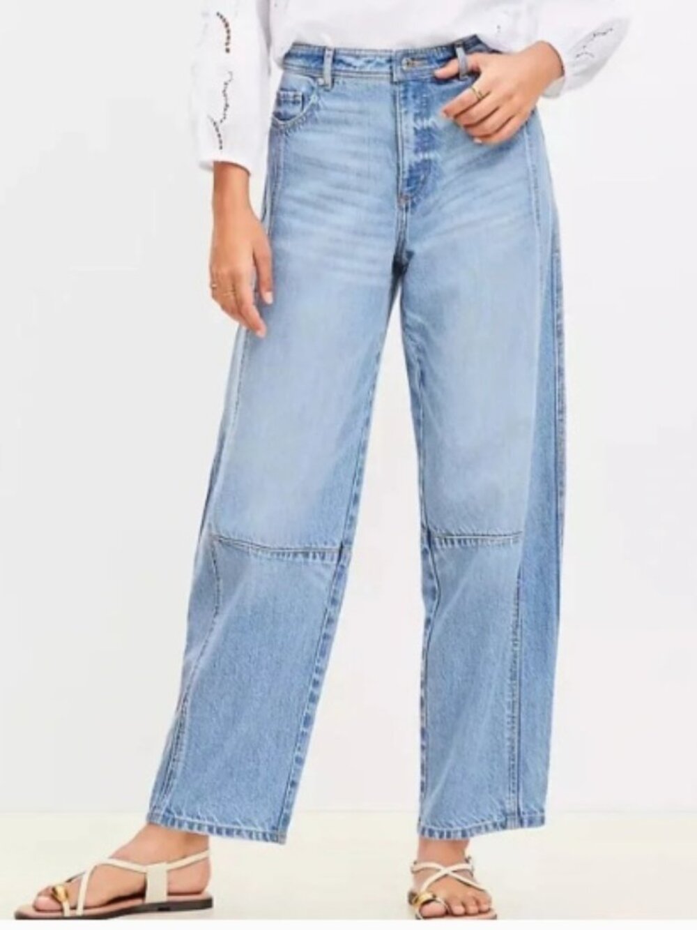 LOFT The Barrel High Waist Jeans, 32/14